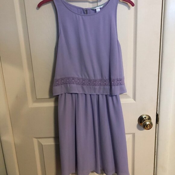 Decree Dresses & Skirts - Womens Decree Layered Dress in Lavender Size S
